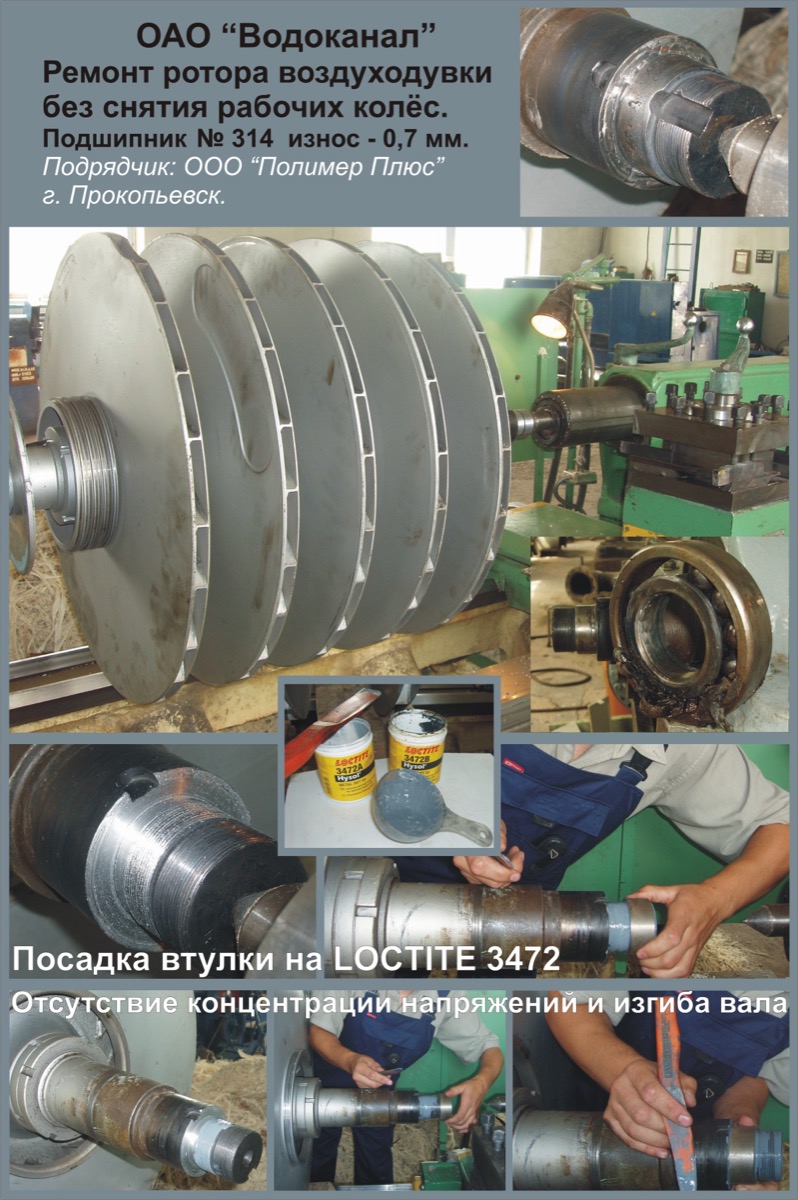 Ремонт ротора воздуходувки