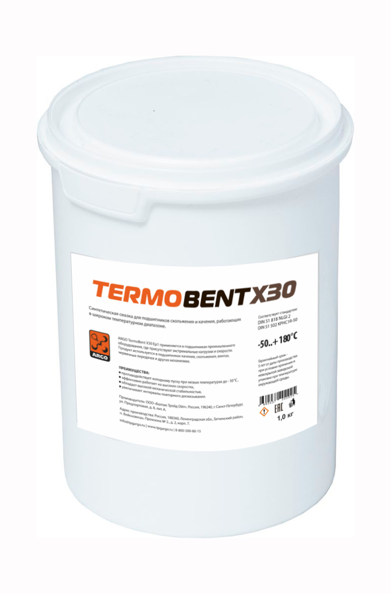 Смазка TermoBent X30 EP1 ведро 1,0 кг. (ТермоБент Икс30)